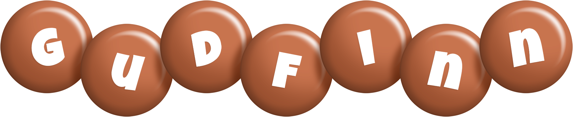 Gudfinn candy-brown logo