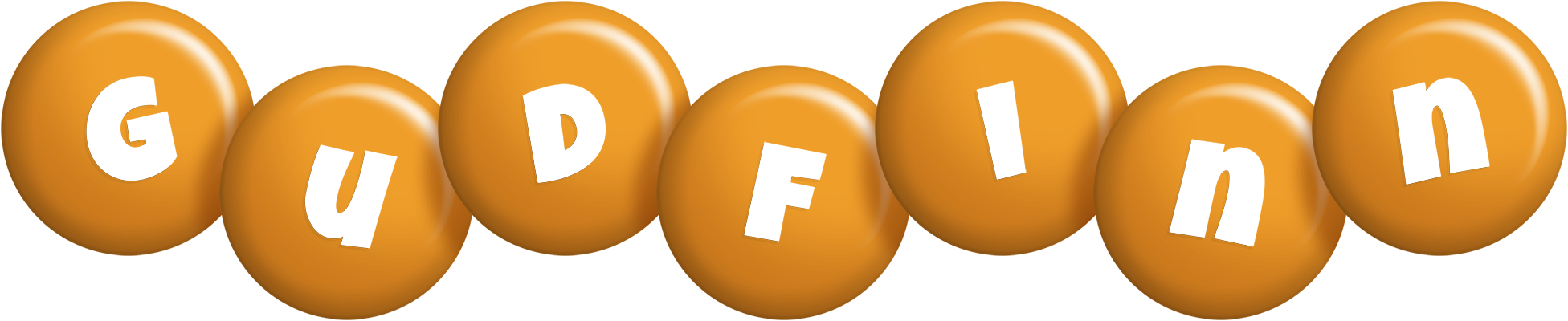 Gudfinn candy-orange logo