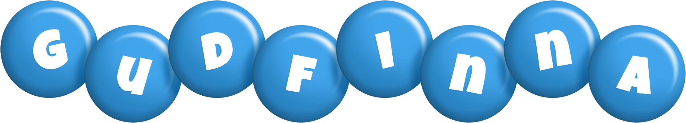 Gudfinna candy-blue logo