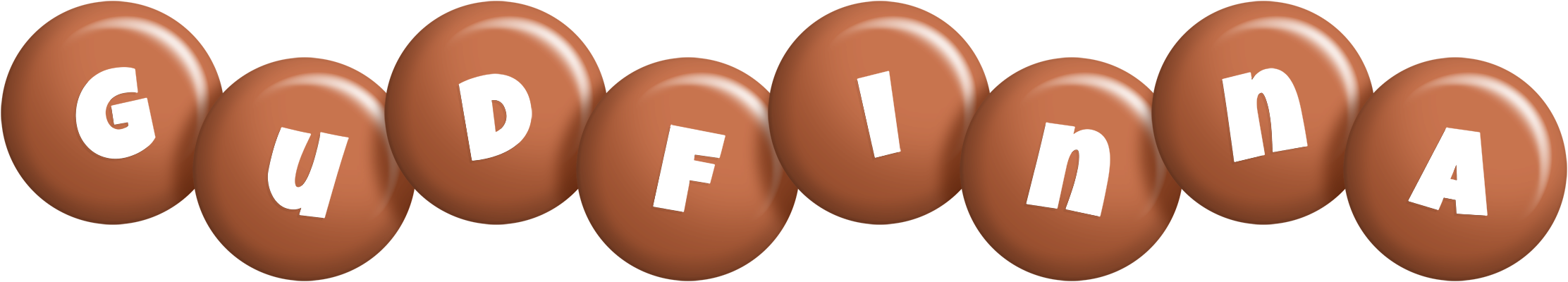Gudfinna candy-brown logo