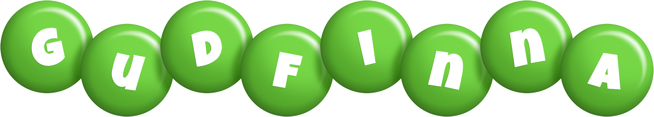 Gudfinna candy-green logo