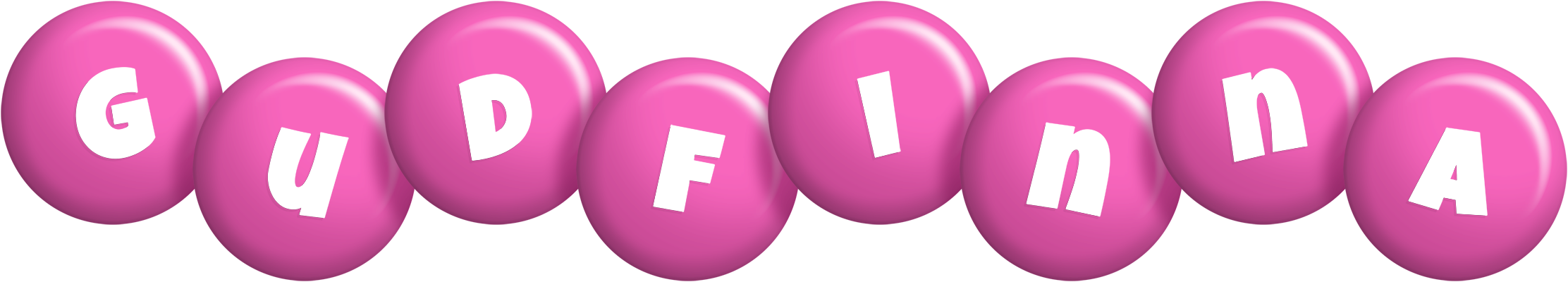 Gudfinna candy-pink logo
