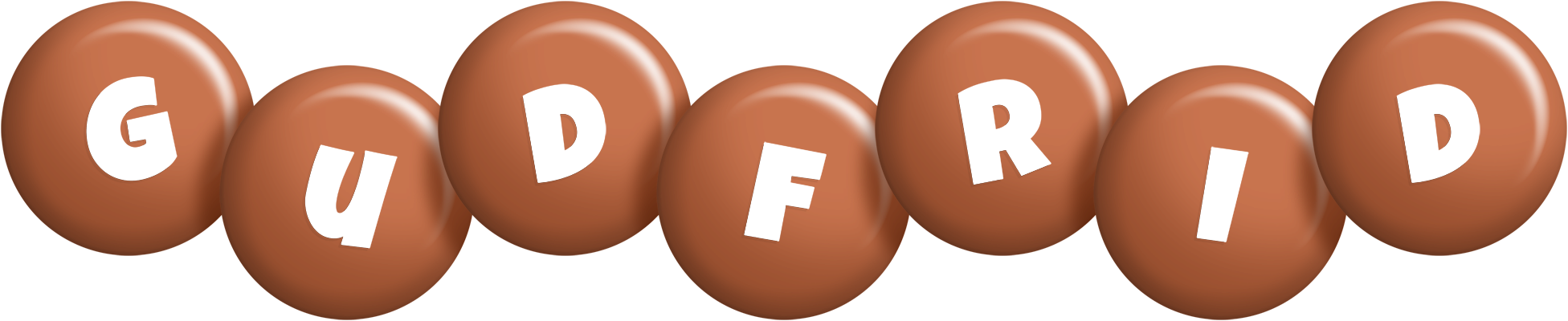 Gudfrid candy-brown logo