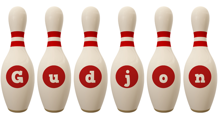 Gudjon bowling-pin logo