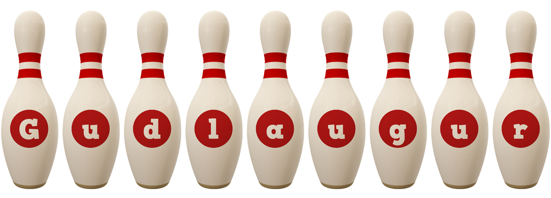 Gudlaugur bowling-pin logo