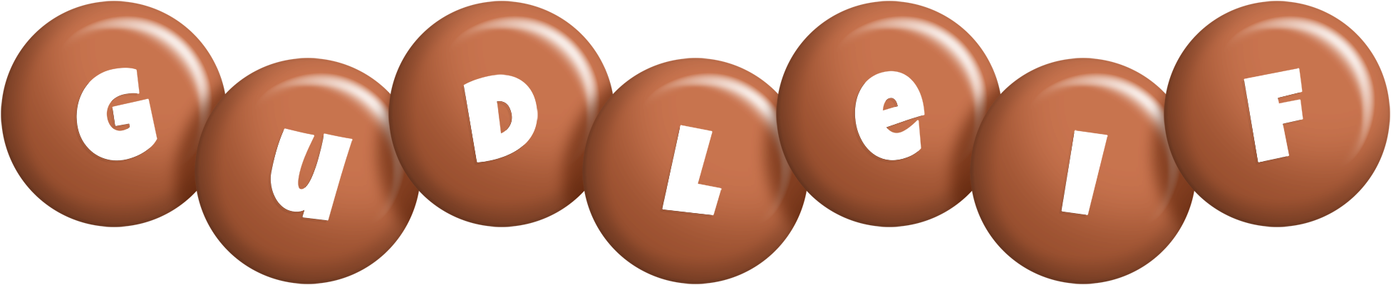 Gudleif candy-brown logo