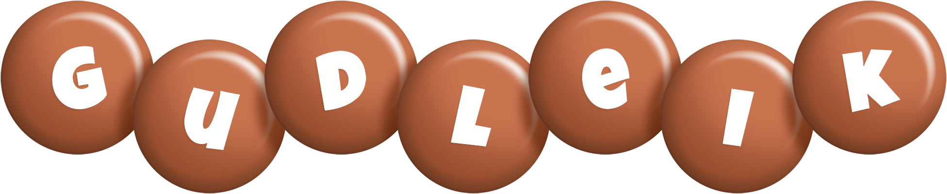 Gudleik candy-brown logo
