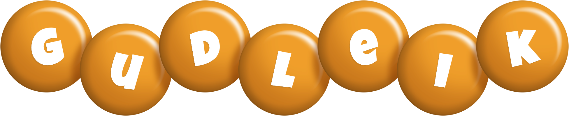 Gudleik candy-orange logo