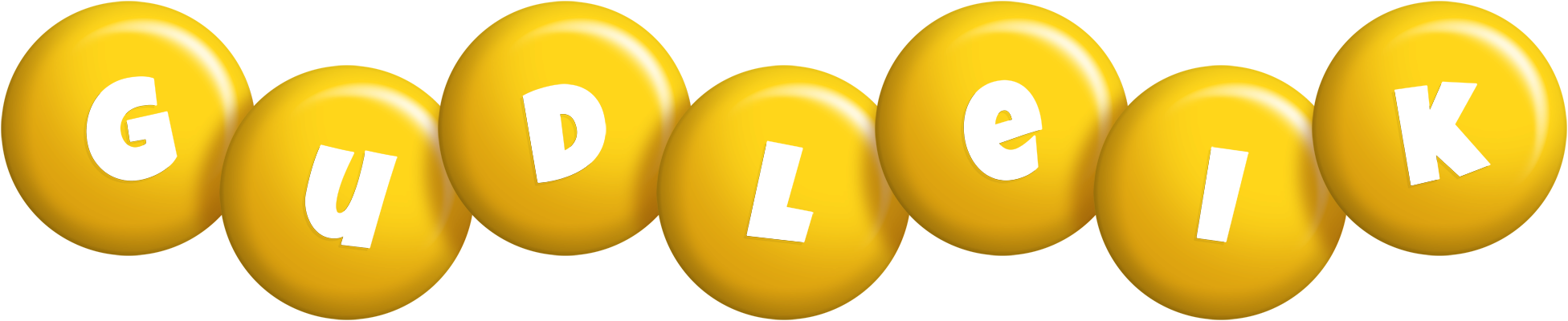 Gudleik candy-yellow logo