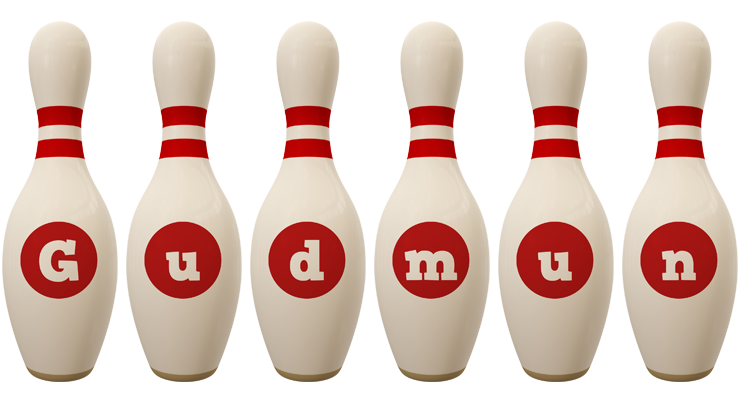Gudmun bowling-pin logo