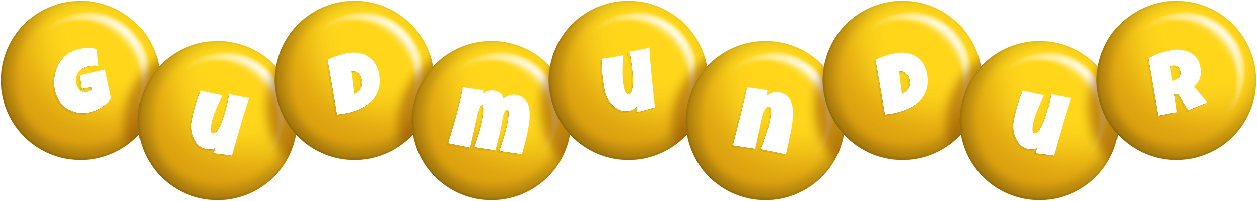Gudmundur candy-yellow logo