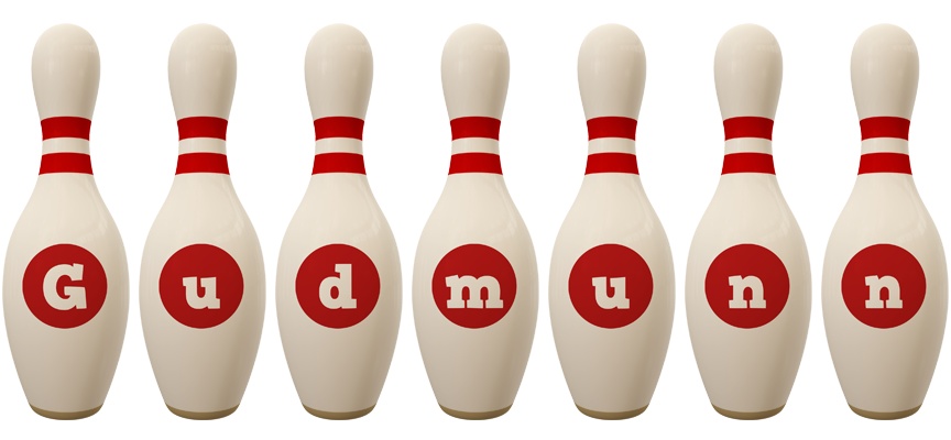 Gudmunn bowling-pin logo