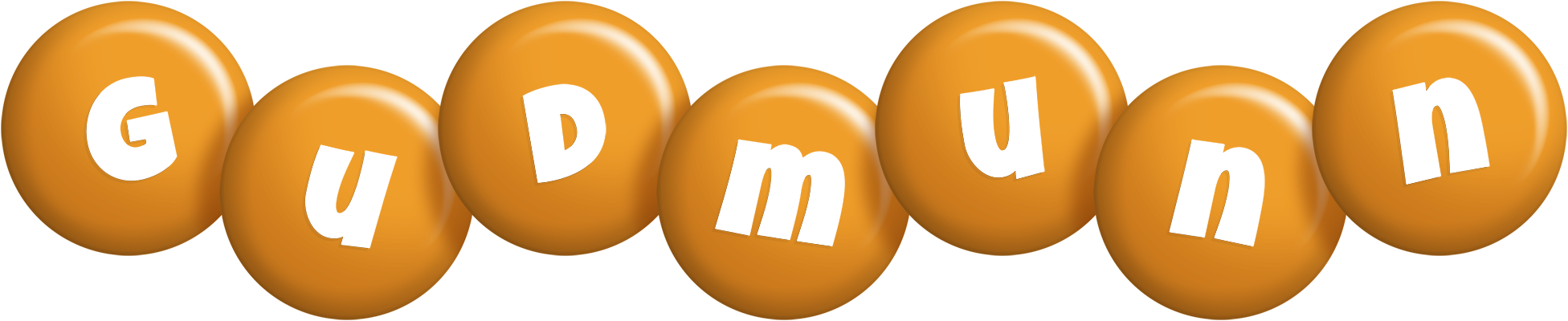 Gudmunn candy-orange logo