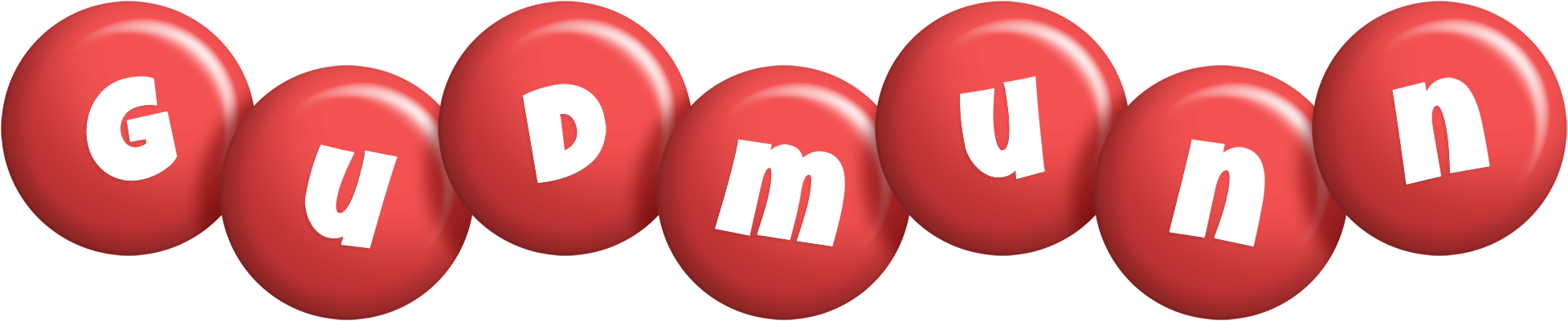 Gudmunn candy-red logo