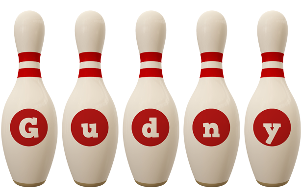 Gudny bowling-pin logo