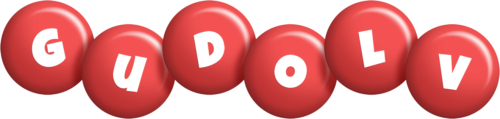 Gudolv candy-red logo