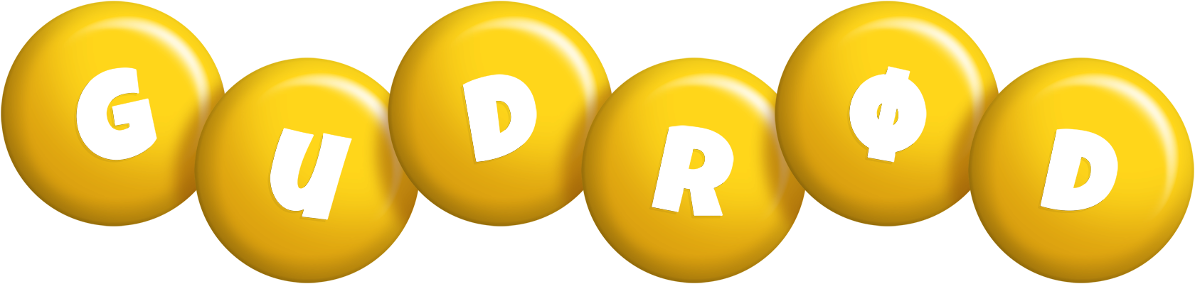 Gudrød candy-yellow logo