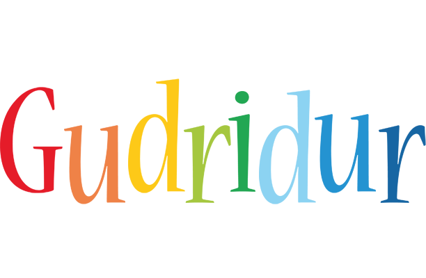 Gudridur birthday logo