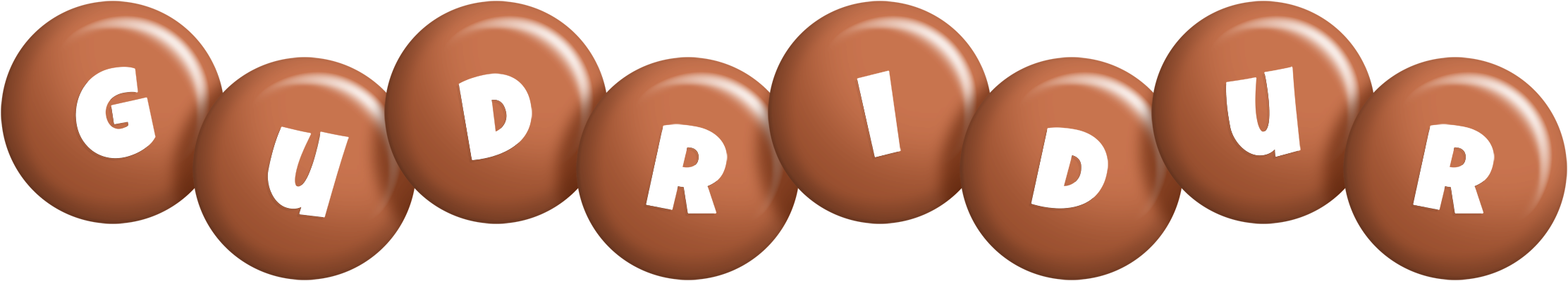 Gudridur candy-brown logo