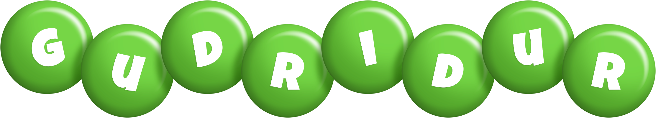 Gudridur candy-green logo