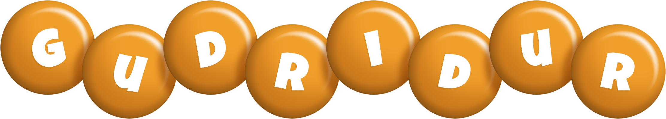 Gudridur candy-orange logo