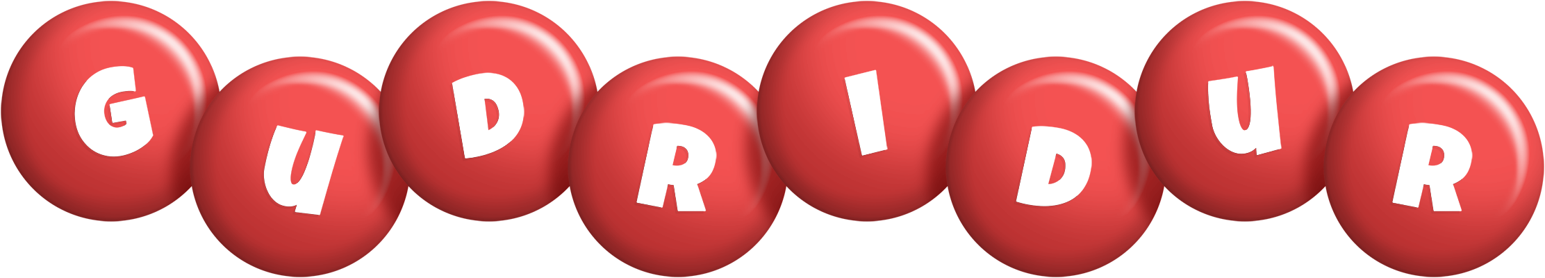 Gudridur candy-red logo