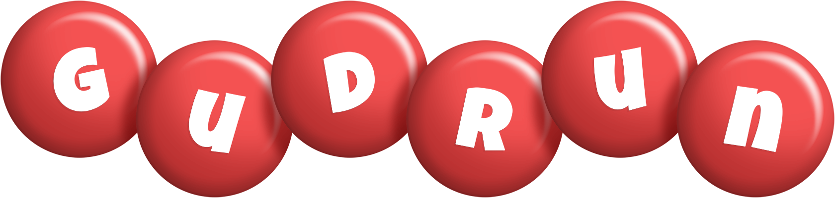 Gudrun candy-red logo