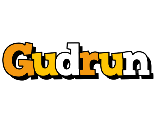Gudrun cartoon logo