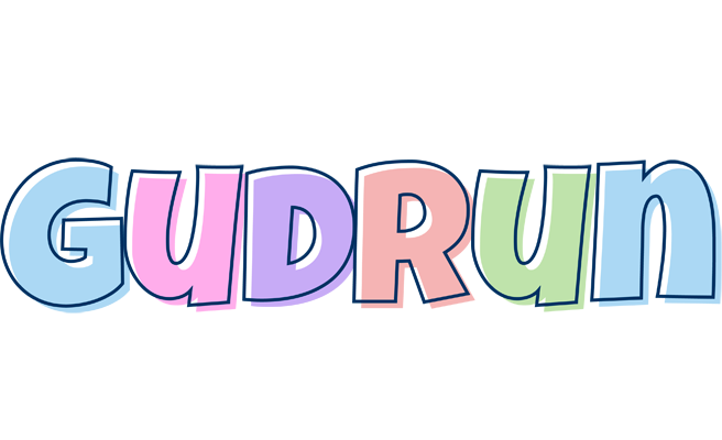 Gudrun pastel logo