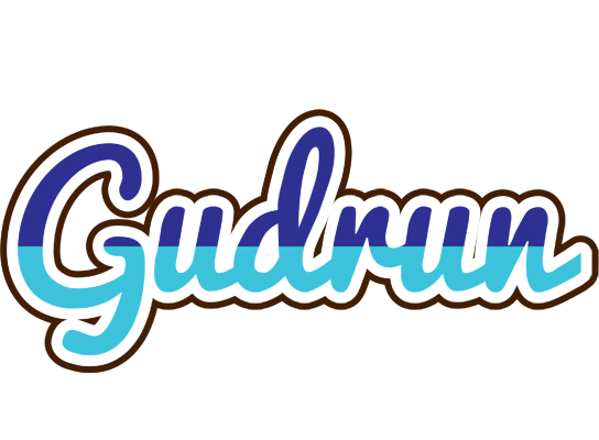 Gudrun raining logo