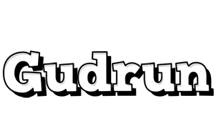 Gudrun snowing logo