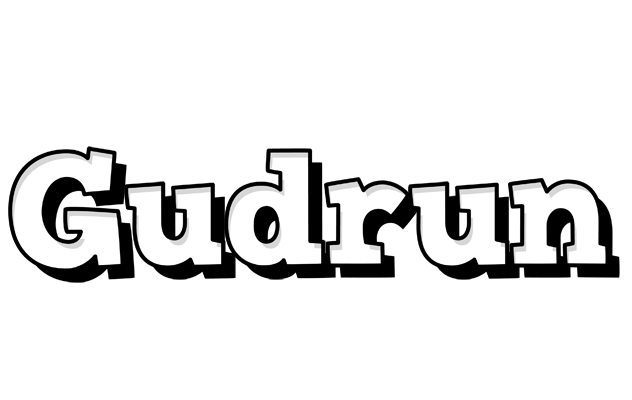 Gudrun snowing logo