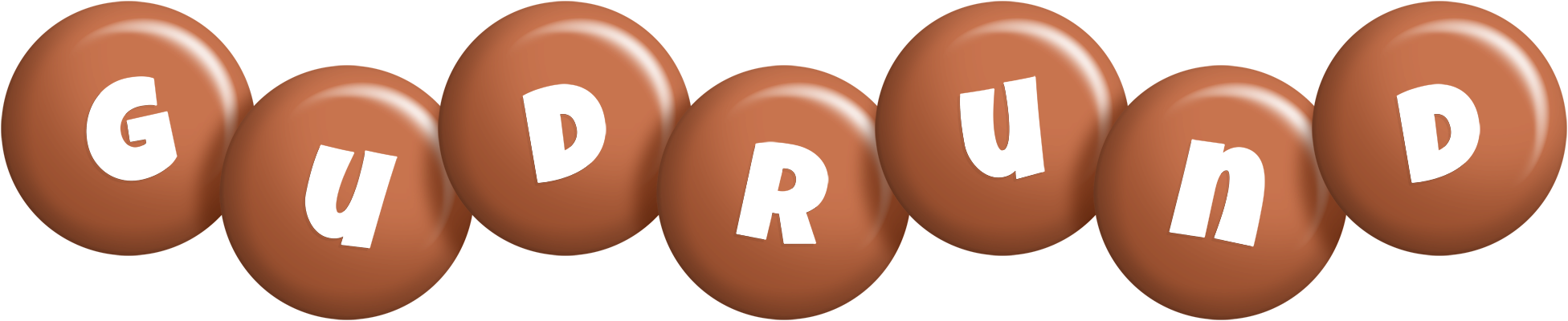 Gudrund candy-brown logo