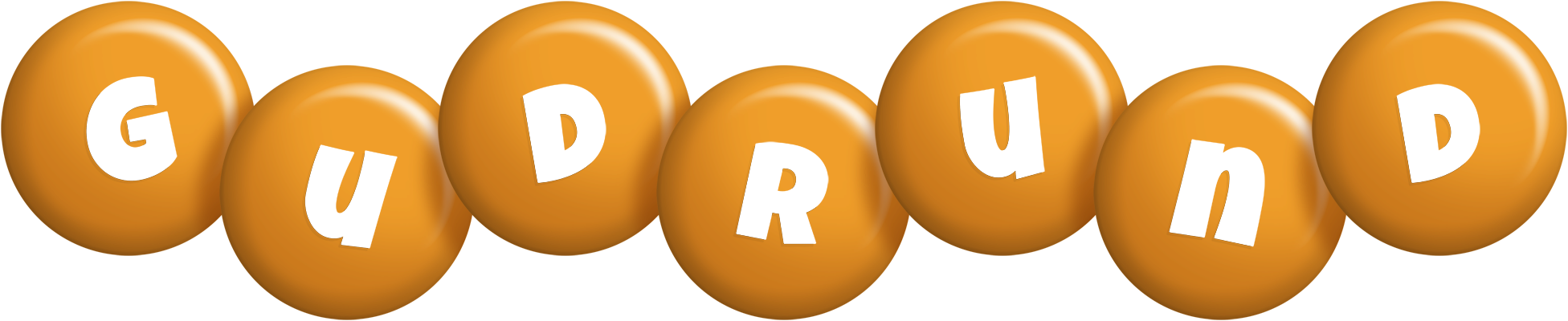 Gudrund candy-orange logo