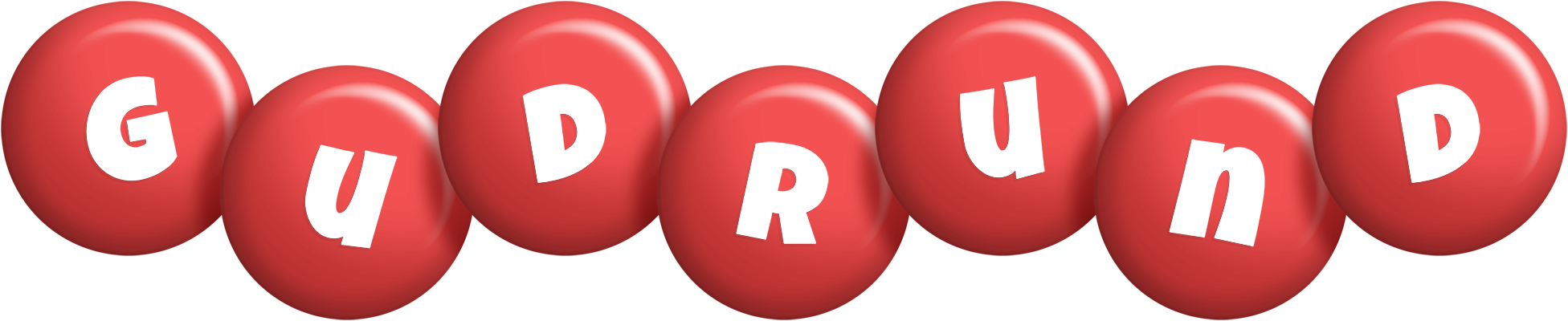 Gudrund candy-red logo