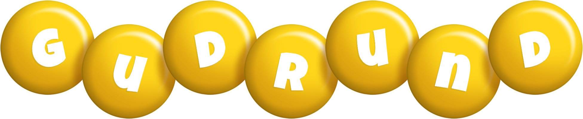 Gudrund candy-yellow logo