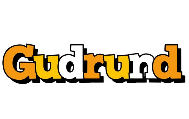 Gudrund cartoon logo
