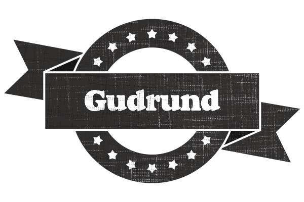 Gudrund grunge logo