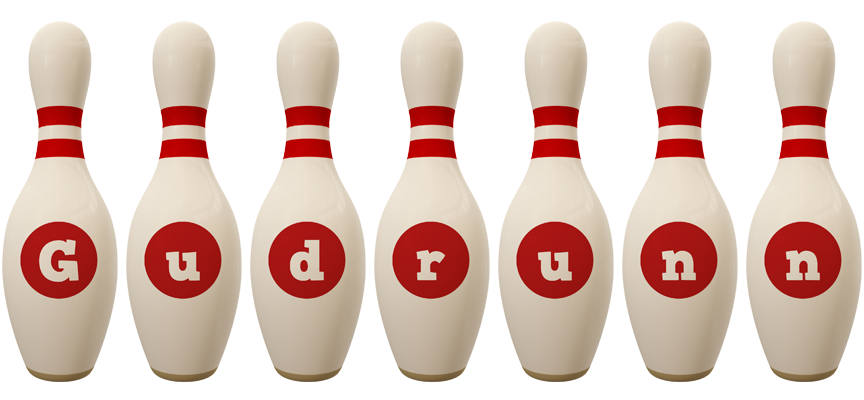 Gudrunn bowling-pin logo
