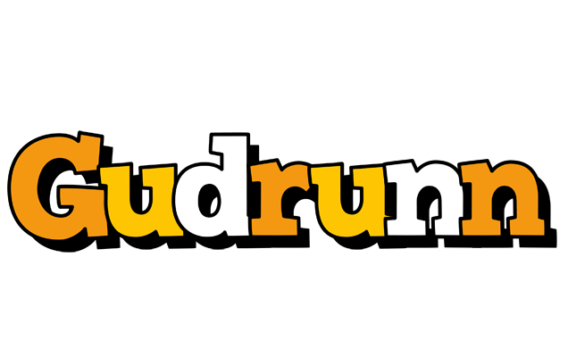 Gudrunn cartoon logo