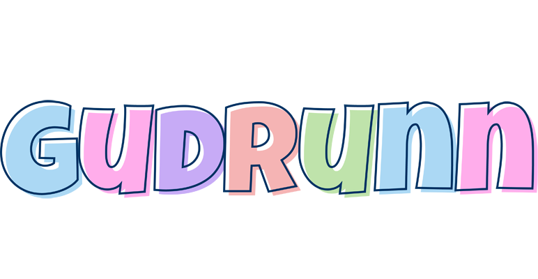 Gudrunn pastel logo