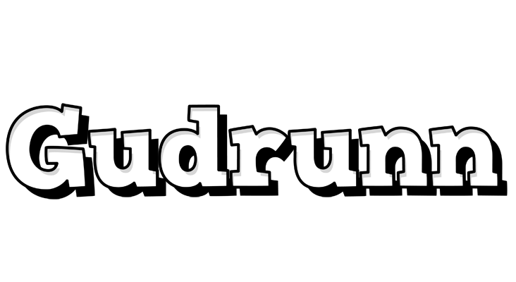 Gudrunn snowing logo