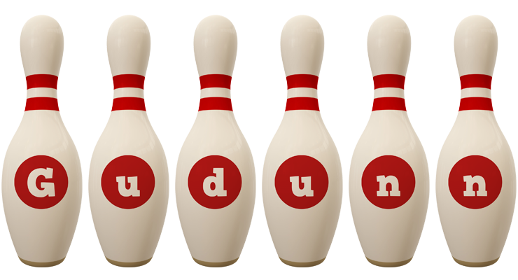 Gudunn bowling-pin logo