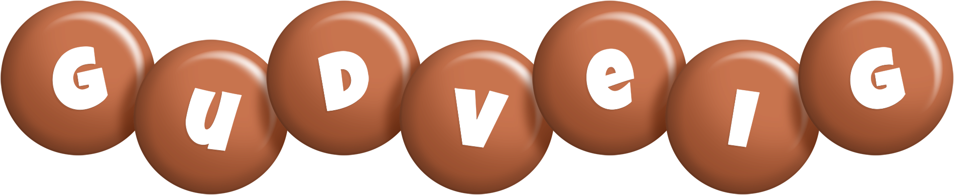 Gudveig candy-brown logo
