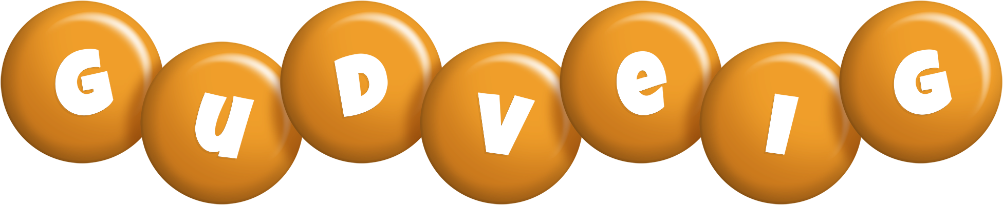 Gudveig candy-orange logo