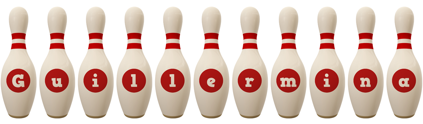 Guillermina bowling-pin logo
