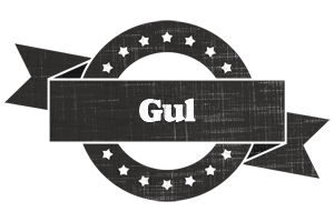 Gul grunge logo