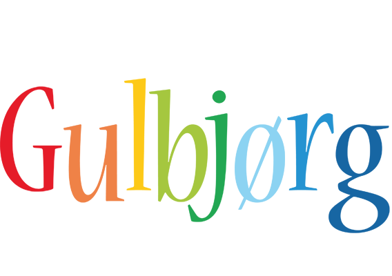 Gulbjørg birthday logo