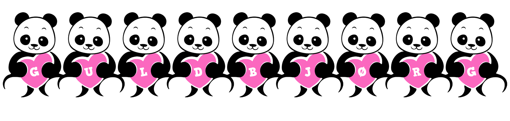 Guldbjørg love-panda logo