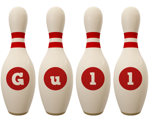 Gull bowling-pin logo
